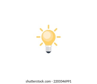 Bulb vector isolated emoji icon. Bulb emoticon