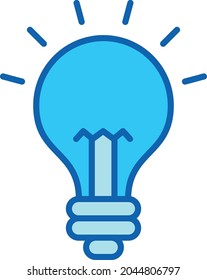 Diseño de iconos de la línea de vectores en bombilla
