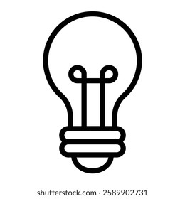 Bulb Vector Line Icon Design For Personal And Commercial Use