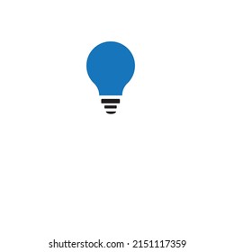 Bulb vector logo or minimalist illustration 