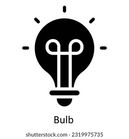 Bulb  Vector Solid  Icon Design illustration. Network and communication Symbol on White background EPS 10 File
