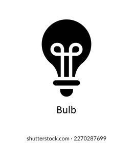 Bulb Vector   solid Icons. Simple stock illustration stock