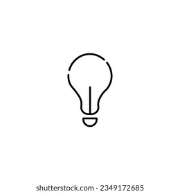 Bulb Vector Symbol for Advertisement. Perfect for web sites, books, stores, shops. Editable stroke in minimalistic outline style