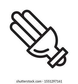 bulb vector thin colour line icon