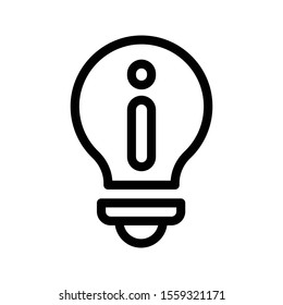 bulb vector thin line icon 