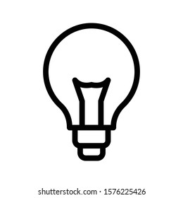 bulb vector thin line icon 
