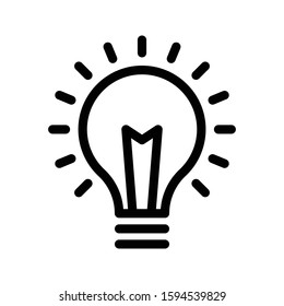 bulb vector thin line icon 