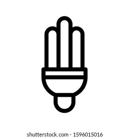 bulb vector thin line icon 