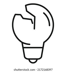 Bulb waste icon outline vector. Trash garbage. Metal reuse