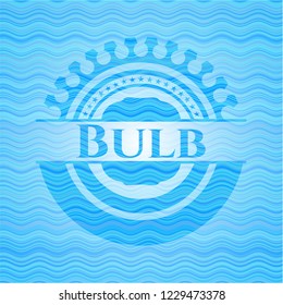 Bulb water concept emblem background.
