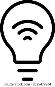 Glühbirnen-WLAN-Vektorsymbol