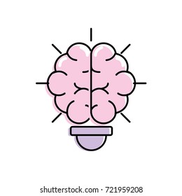 bulb wih brain inside to creative design