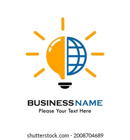 Ilustración de viñetas con logotipo de mundo