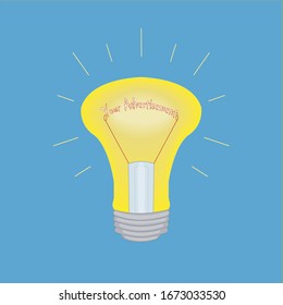 The bulb for your logo or advertisement
