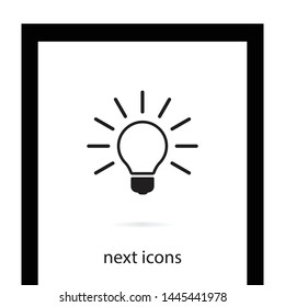A bulblamp vector icon.A lamp vector icon. The sign of a lamp and light. The symbol of ideas.
