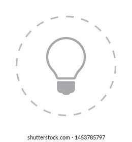 A bulblamp vector icon.A lamp vector icon. The sign of a lamp and light. The symbol of ideas.