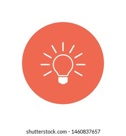 A bulblamp vector icon.A lamp vector icon. The sign of a lamp and light. The symbol of ideas.