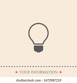 A bulblamp vector icon.A lamp vector icon. The sign of a lamp and light. The symbol of ideas.