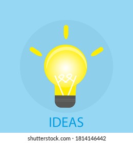 Bulb-light.Idea creative modern stylish icon on blue background.