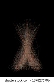 bulbous object made of lines, decorative abstract element