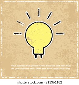 bulbs abstract grunge  background, vector illustration 