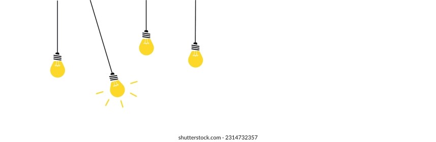 Glühbirnen und brennende Glühbirnen.
Neue Idee,Thinking Konzept.Kreativität Neue Idee Entdeckung Innovationstechnologie