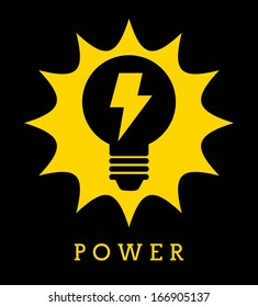 bulbs design over black background vector illustration