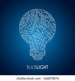 bulbs design over blue background vector illustration