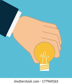bulbs design over blue background vector illustration 