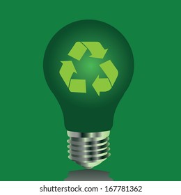bulbs design over green background vector illustration