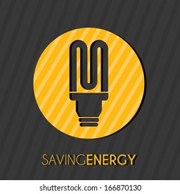 bulbs design over lineal background vector illustration