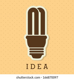 bulbs design over pink background vector illustration