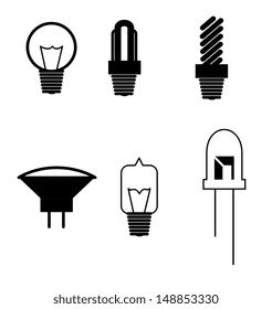 bulbs design over white background vector illustration 