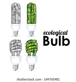 bulbs design over white background vector illustration 