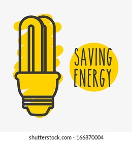 bulbs design over white background vector illustration