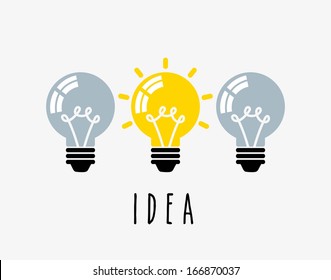 bulbs design over white background vector illustration