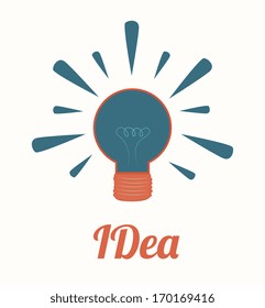 bulbs design over white  background vector illustration