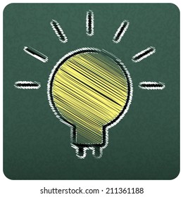 bulbs empty realistic black board in vector format