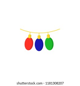 bulbs icon. Element of colored Christmas holiday icon for mobile concept and web apps. Thin line bulbs icon can be used for web and mobile
