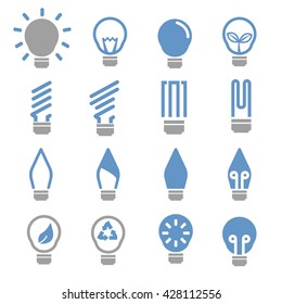bulbs icon set
