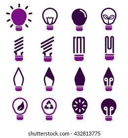 bulbs icon set