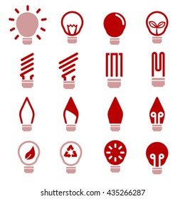 bulbs icon set
