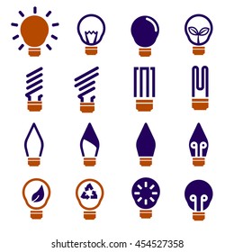 bulbs icon set