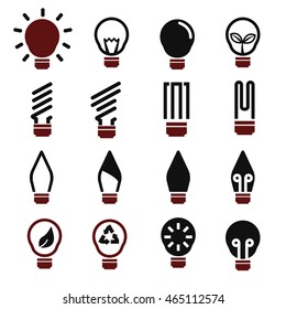 bulbs icon set