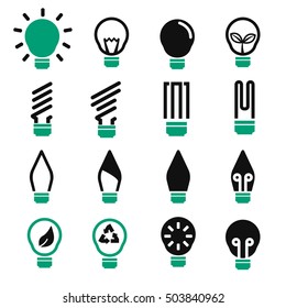 bulbs icon set