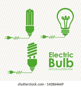 bulbs icons over lineal background vector illustration