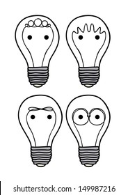 bulbs icons over white background vector illustration