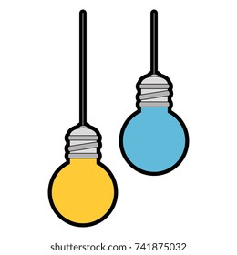 bulbs light hanging icon