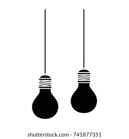 bulbs light hanging icon
