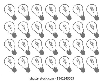 bulbs on a white background
